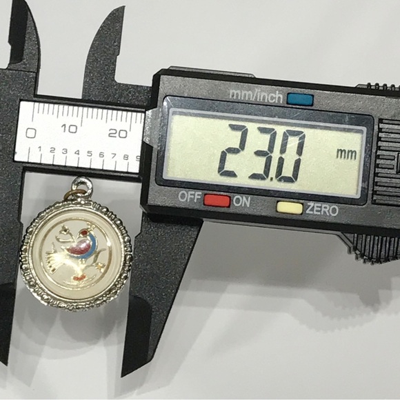 Vintage Enamel Pendant Pennsylvania Dutch Amish Distelfink Hex Sign Bird America - Picture 13 of 14